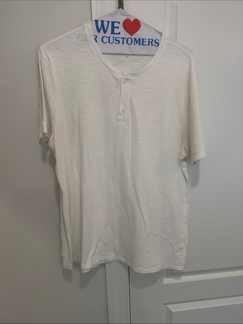 Vince White Short-Sleeve Henley Polo